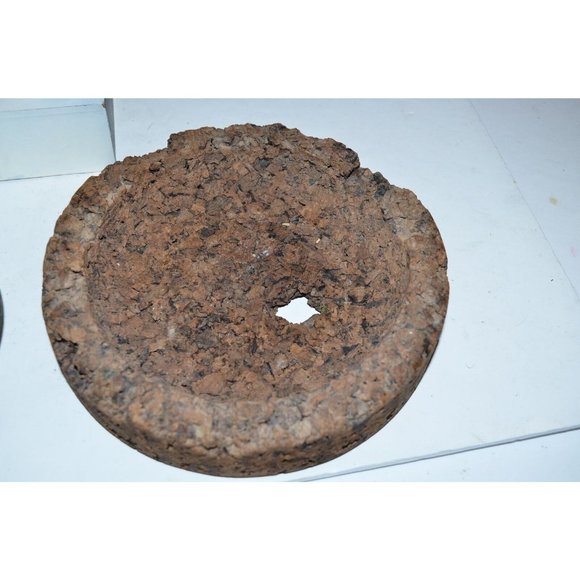 Vtg Mariner's Compass Glass Astray Inside Thick Cork Base 7.5” MCM Boathouse - Picture 3 of 7